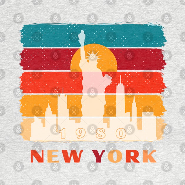 80's NewYork retro city by TrendsCollection